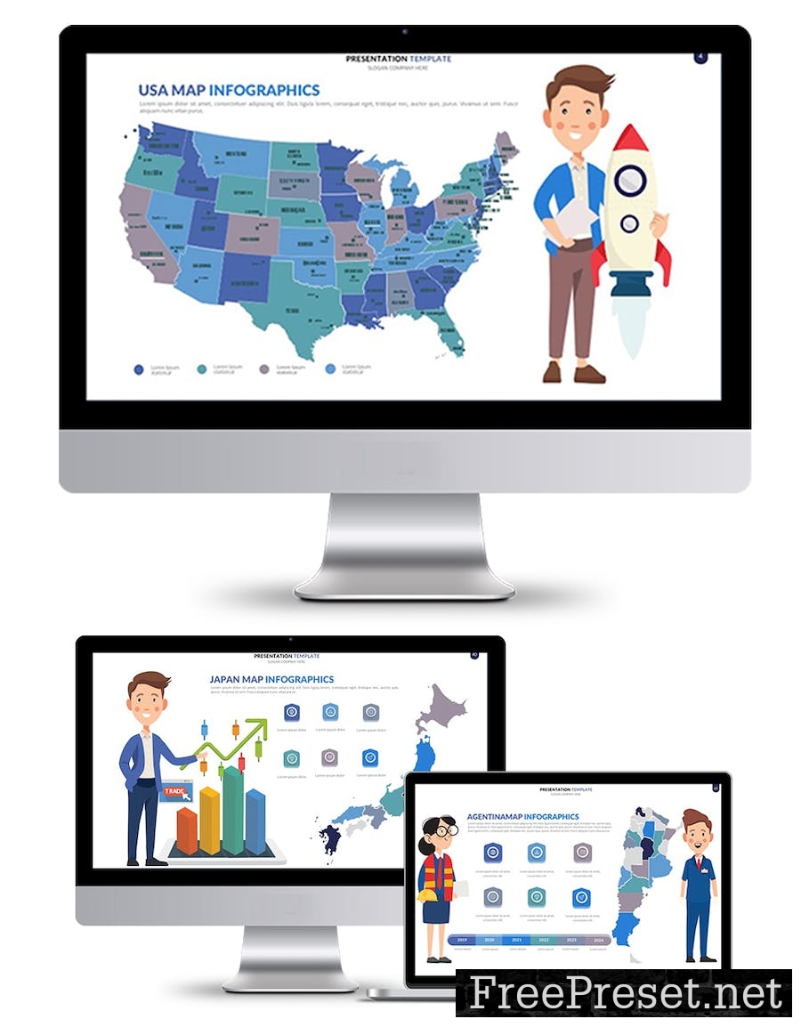 Maps Infographic Powerpoint Templates YS2MWP7