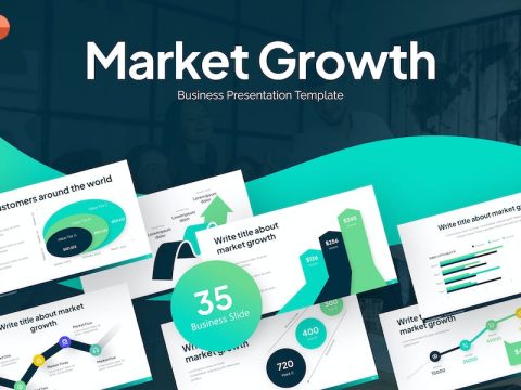 Market Growth Business PowerPoint Template PJL7DBZ