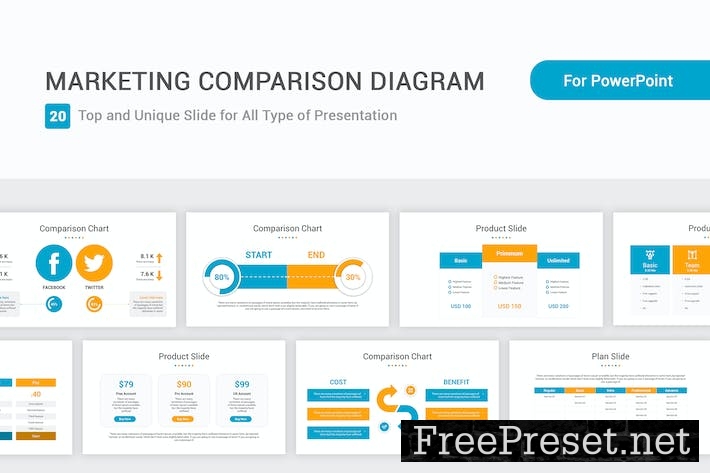 Marketing Comparison diagram PowerPoint Template NNYQ7MQ