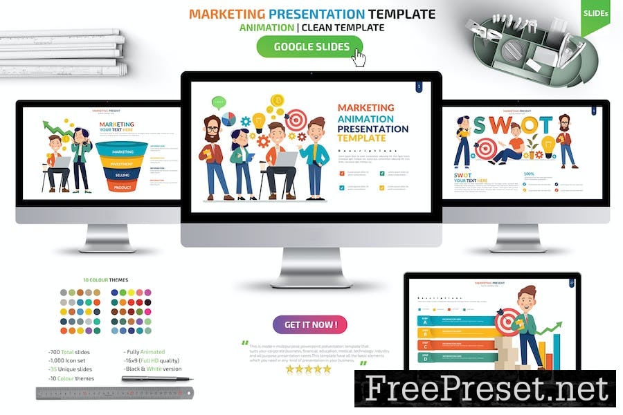 Marketing Google Slides Presentation Template TFB44X2