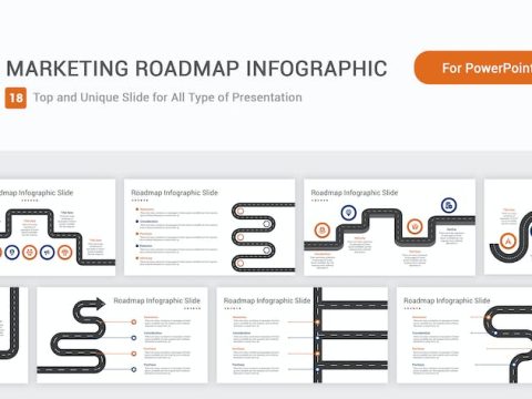 Marketing Roadmap Infographic PowerPoint Template 5WCWGCJ