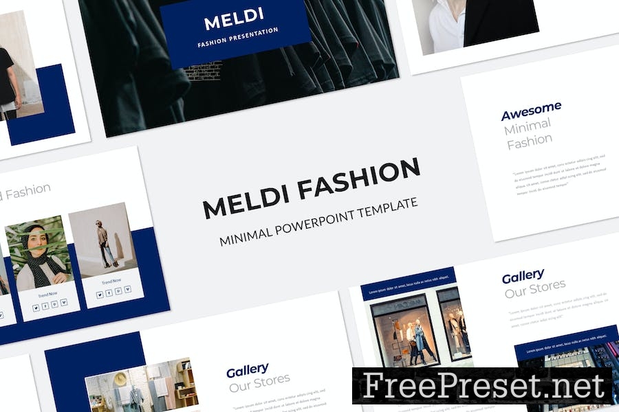 Meldi Fashion Powerpoint Template W77F6NL