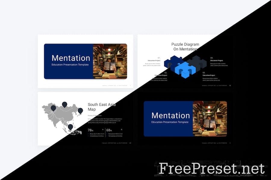 Mentation Education PowerPoint Template SYD8TVF