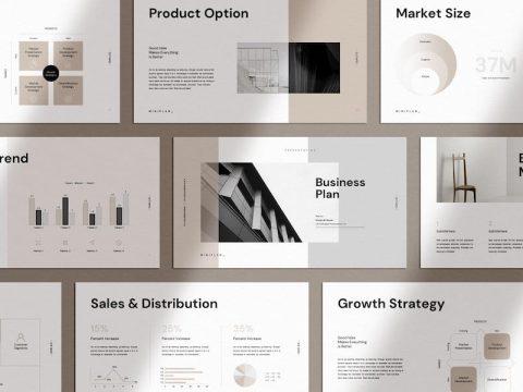 Minimal Business Plan Google Slides Template 4WHCE25