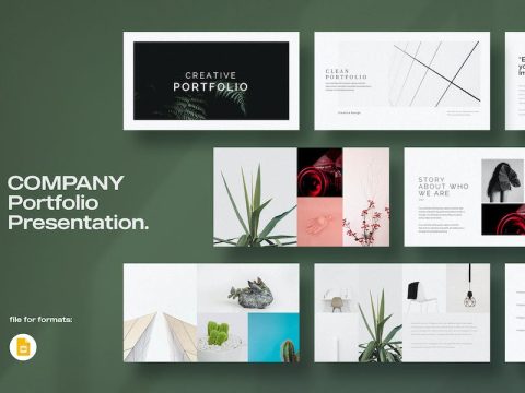 Minimal Portfolio Google Slides Template MGXJXYV