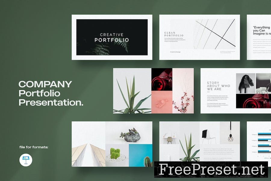 Minimal Portfolio Keynote Template WHQRPGM