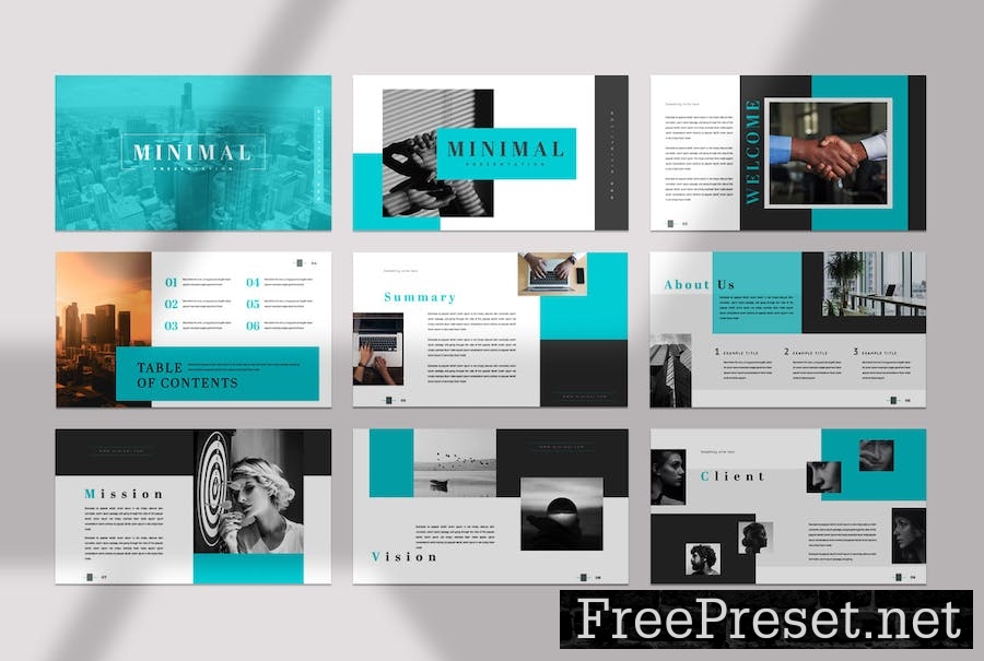 Minimal PowerPoint Presentation Template SQSTMB5