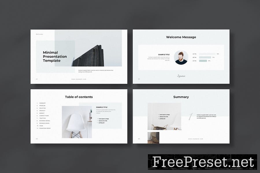 Minimal Presentation Google Slides Template EAZ2JED