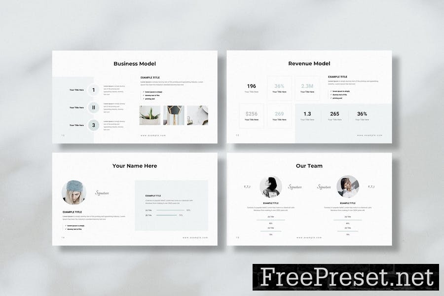 Minimal Presentation Google Slides Template EAZ2JED