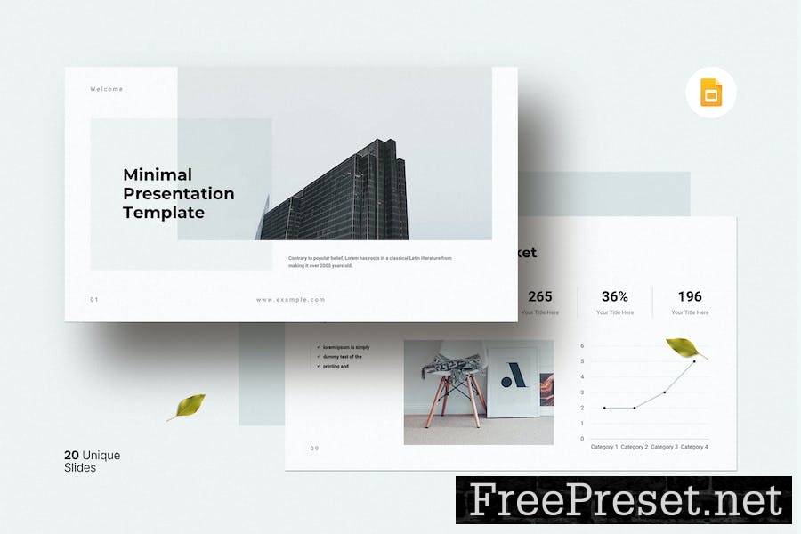 Minimal Presentation Google Slides Template EAZ2JED