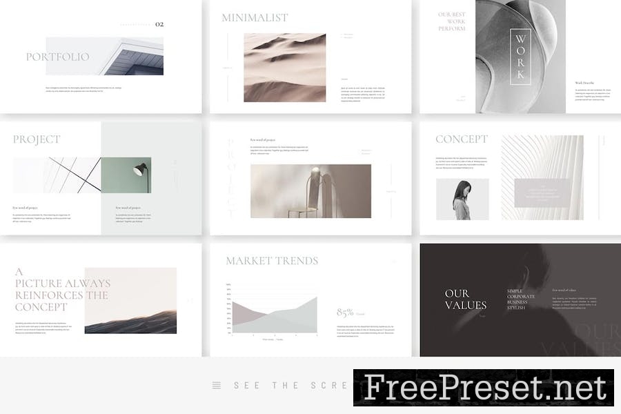 Minimalism Keynote Presentation Template H7HR7A9