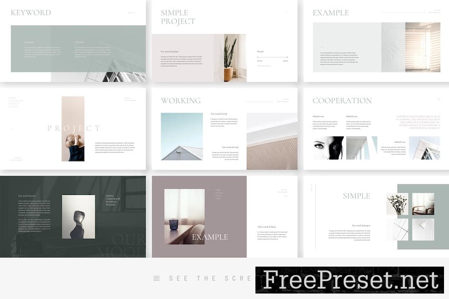 Minimalism PowerPoint Presentation Template E69JLYA