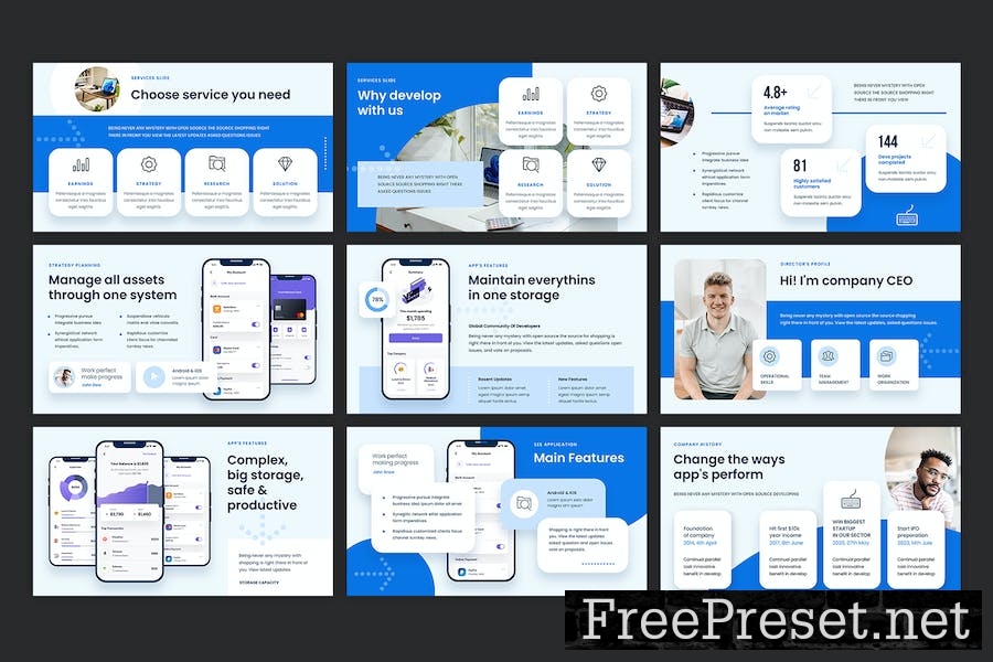 Mobile Apps Powerpoint Template WURSJWV