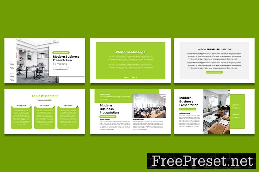 Modern Business Persentation Google Slide Templat