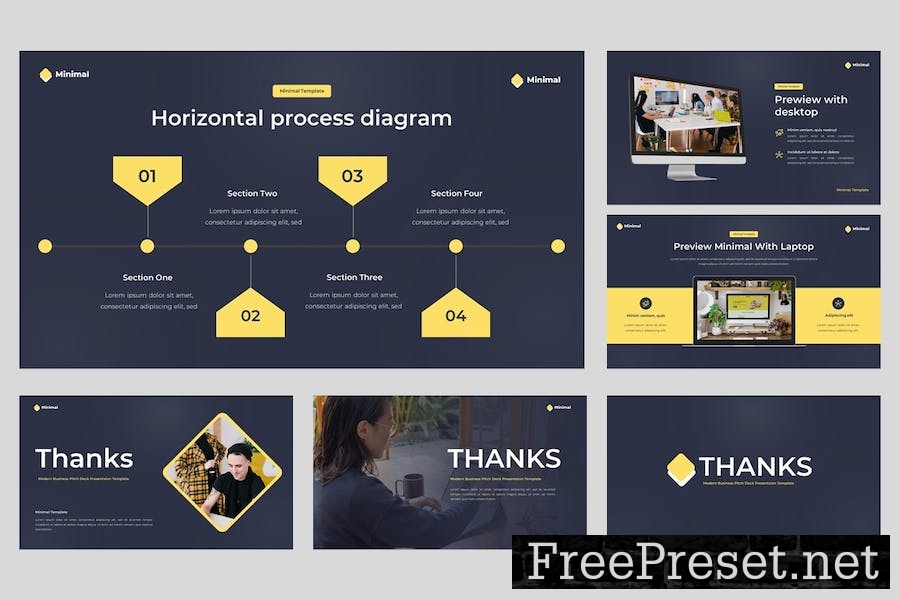 Modern Business Pitch Deck Google Slides Template