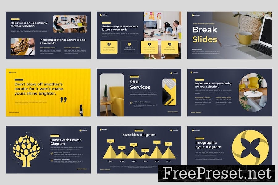 Modern Business Pitch Deck Google Slides Template