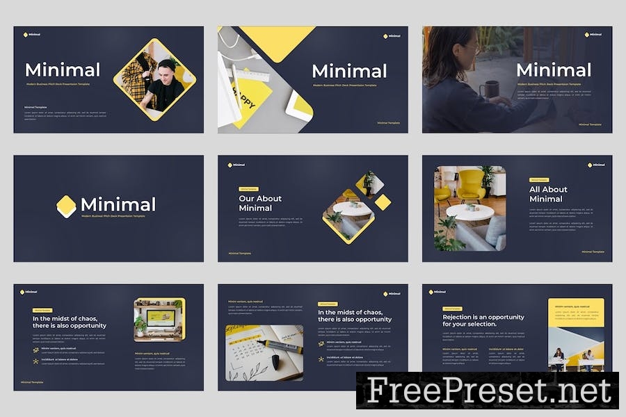 Modern Business Pitch Deck Powerpoint Template J9CKDY7