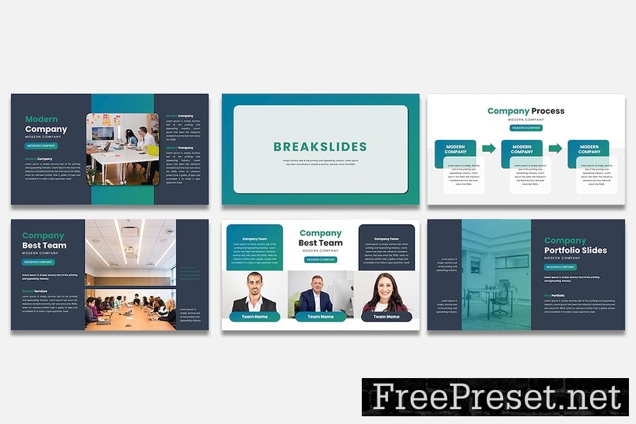 Modern Company Persentation Google Slide Template K7L74FZ