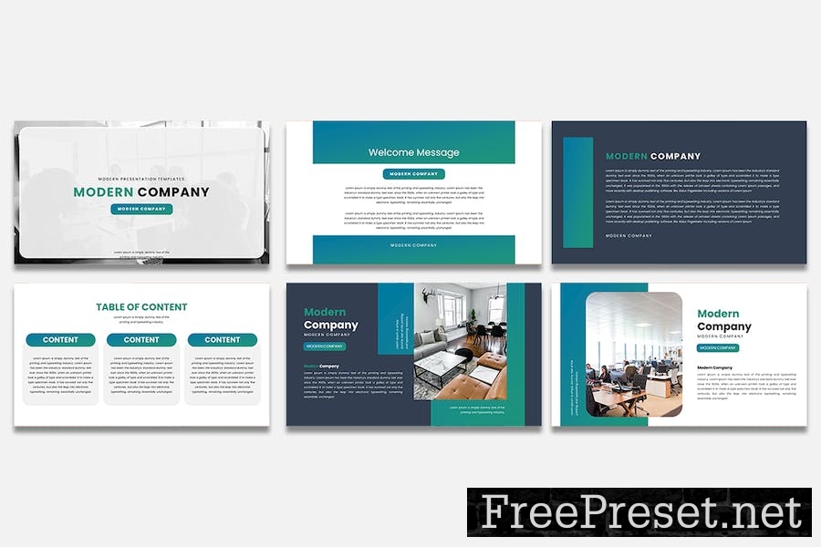 Modern Company Persentation Google Slide Template K7L74FZ