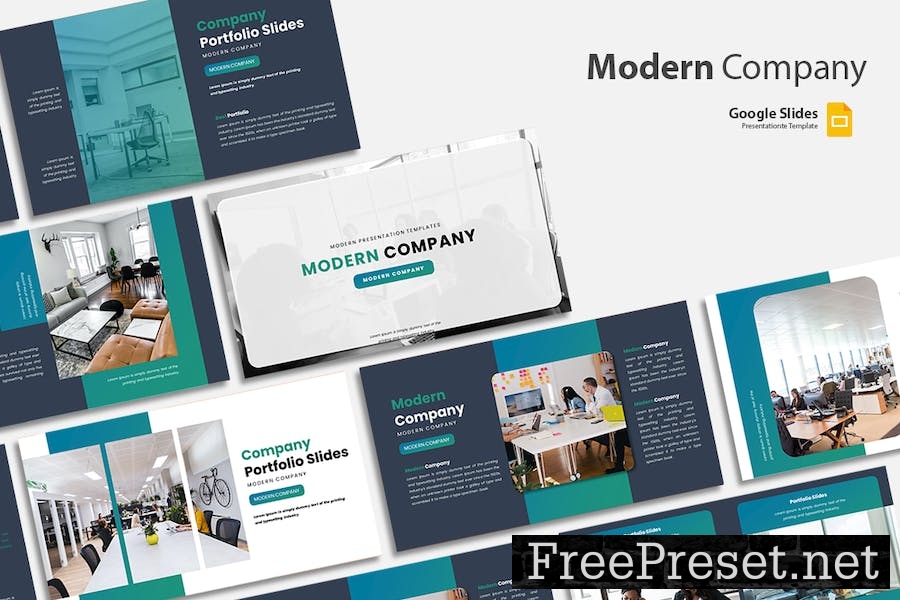 Modern Company Persentation Google Slide Template K7L74FZ