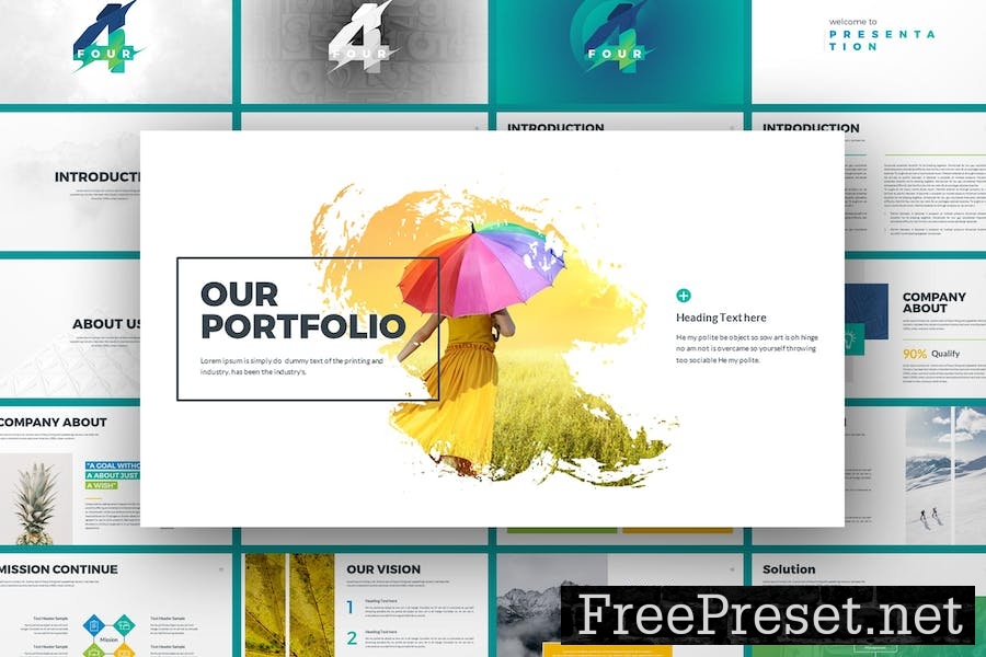 Modern Portfolio Keynote Presentation Template ST8VR5Y