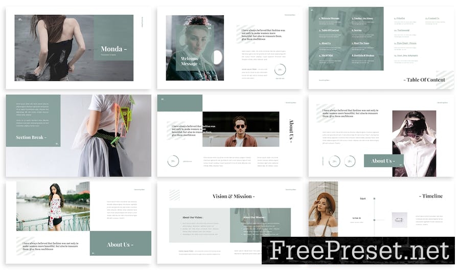 Monda - Fashion Google Slide Template SWAWUC7