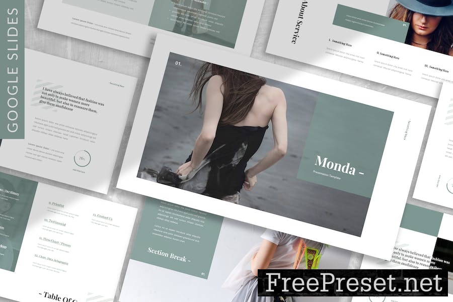 Monda - Fashion Google Slide Template SWAWUC7