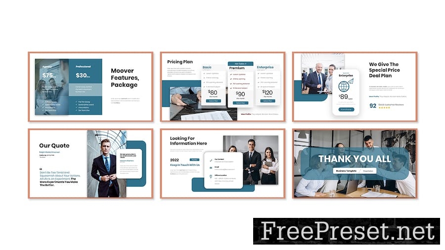 Moover Business Presentation Google Slide Template F5CB9TT