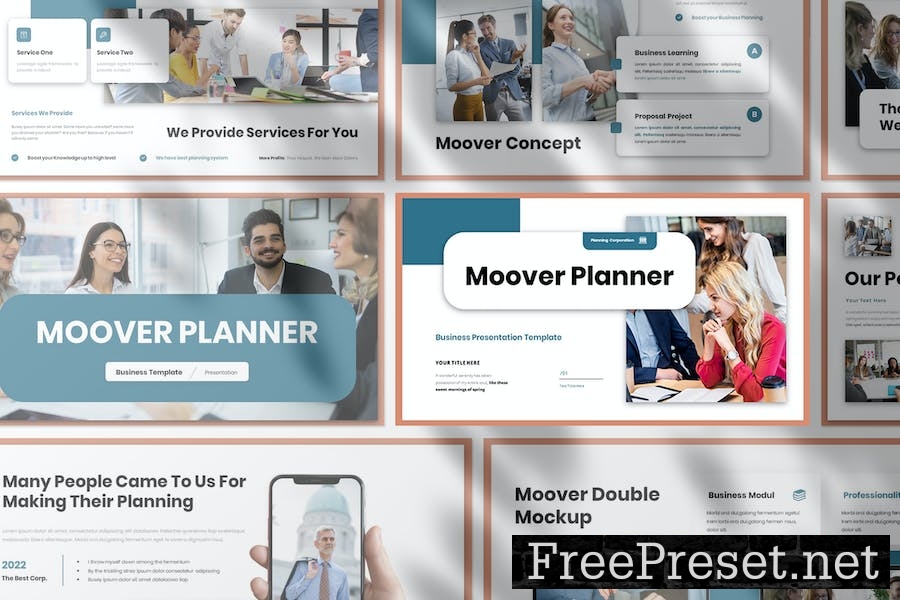 Moover Business Presentation Google Slide Template F5CB9TT