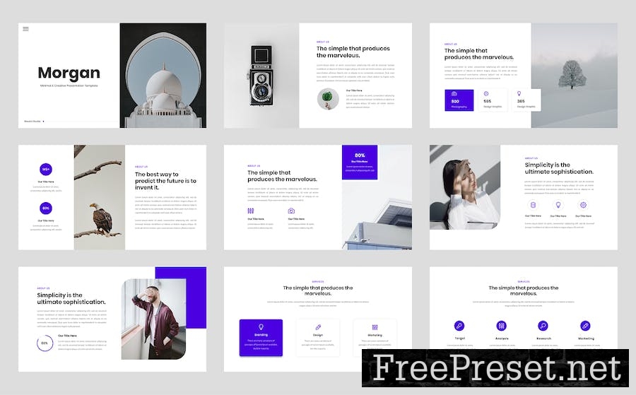 Morgan - Minimal & Creative PowerPoint Template G598F5A