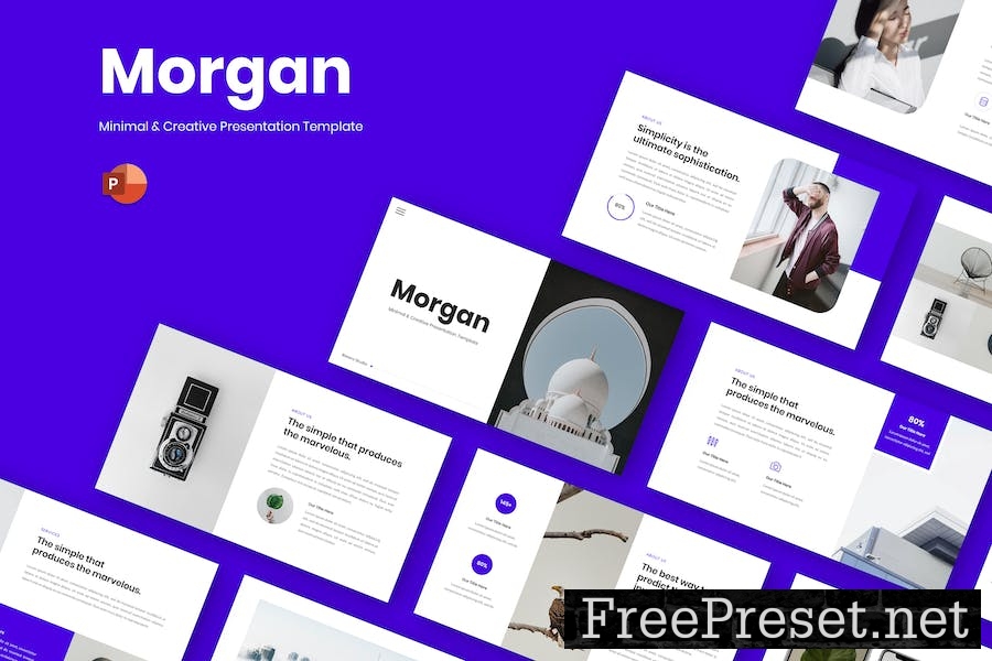 Morgan - Minimal & Creative PowerPoint Template G598F5A