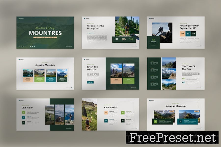 Mountres - Mountain & Hiking Powerpoint Template SHEGFPD