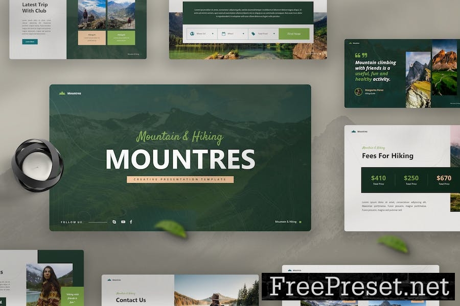 Mountres - Mountain & Hiking Powerpoint Template SHEGFPD