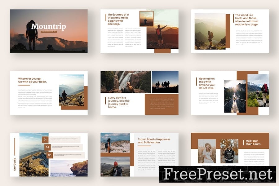 MOUNTRIP PowerPoint Template KXHCCFT