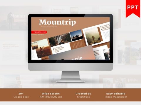 MOUNTRIP PowerPoint Template KXHCCFT