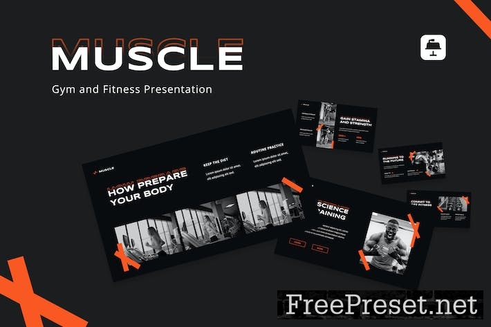 Muscle - Gym and Fitness Presentation Keynote YM649LJ