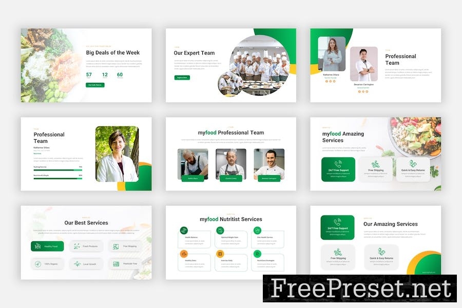 Myfood - Healthy Food PowerPoint Template G5M9CQV