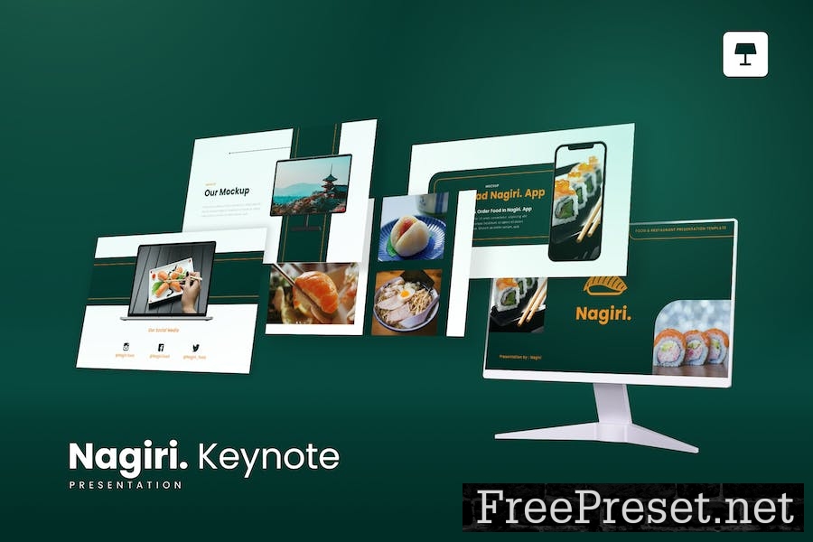 Nagiri - Food And Restaurant Keynote Template PDLNZ5C