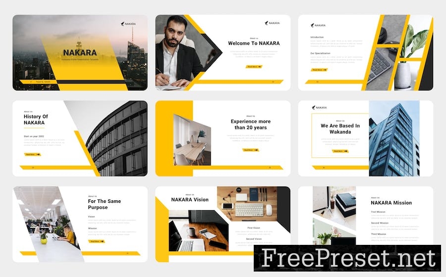 Nakara - Company Profile Google Slides Template