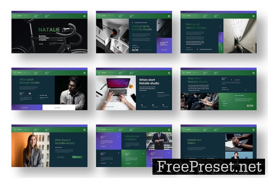 Natalie – Business PowerPoint Template KYZWQ44