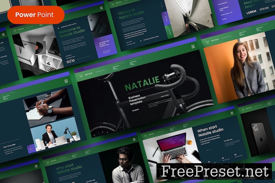 Natalie – Business PowerPoint Template KYZWQ44