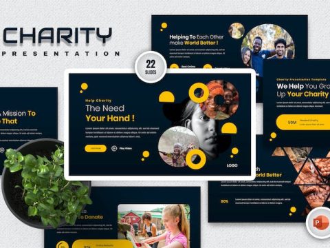 Need Charity PowerPoint Presentation Template NJ2NWUR