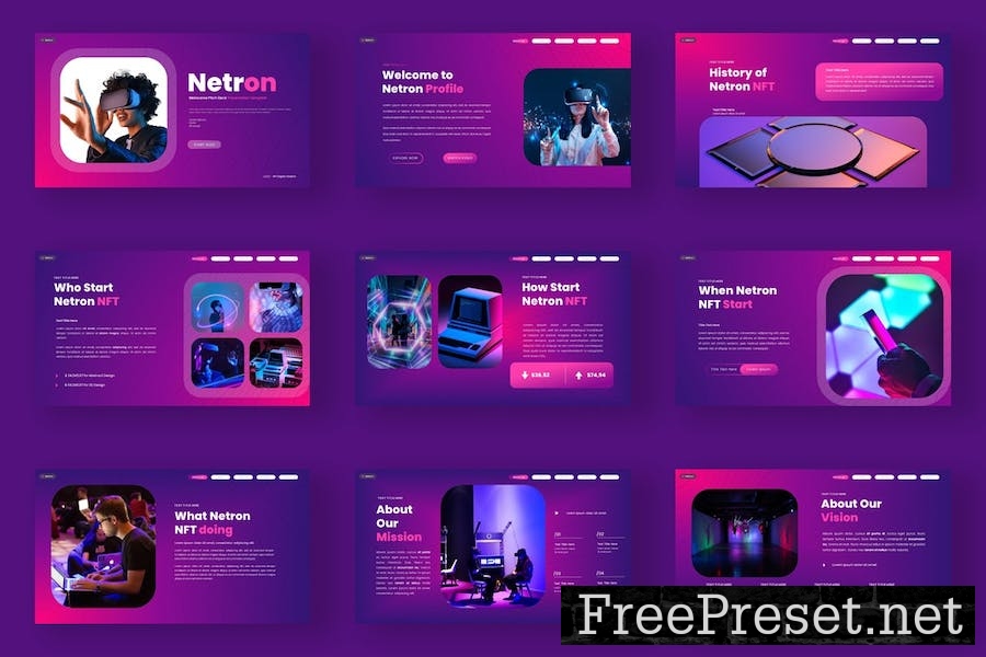 NETRON PowerPoint Presentation Template LR9ESQW