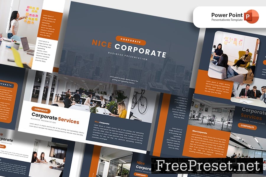 Nice Corporate Persentation Powerpoint Template LYWC6V6