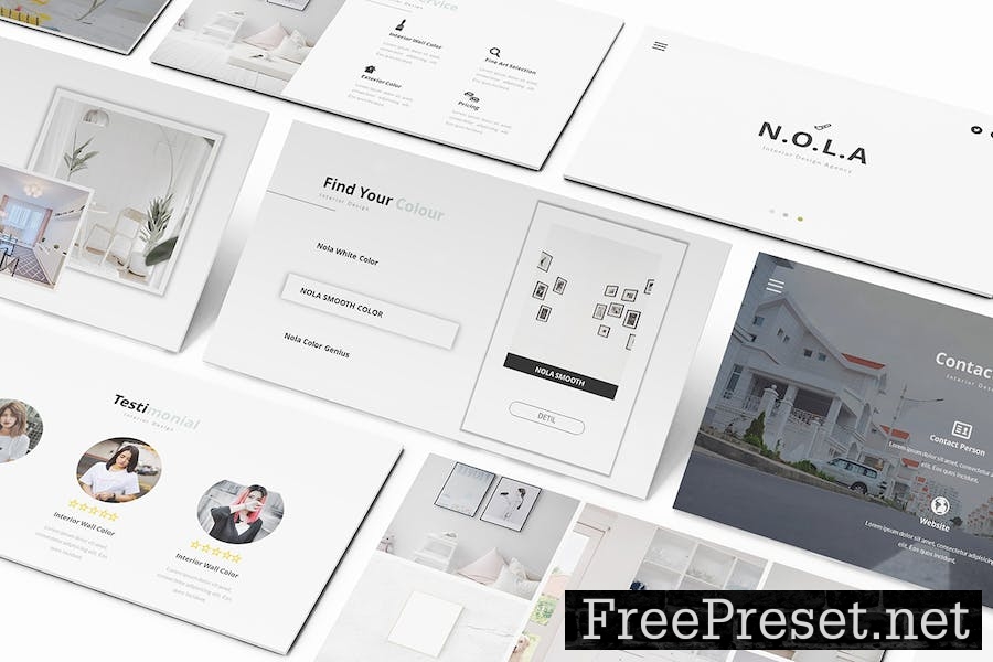 Nola Interior Design Google Slides Template R6YSZQA