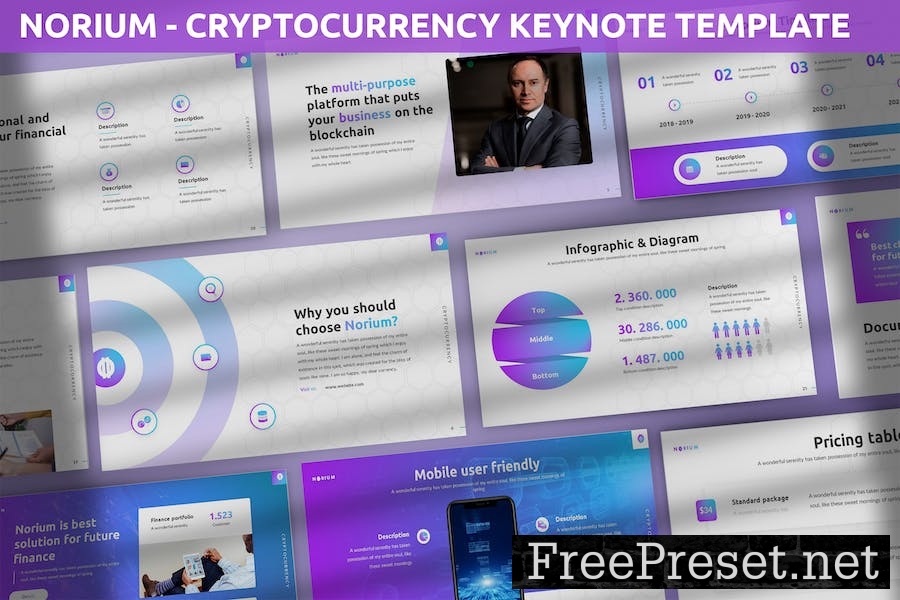 Norium - Cryptocurrency Keynote Template 6LTX75D