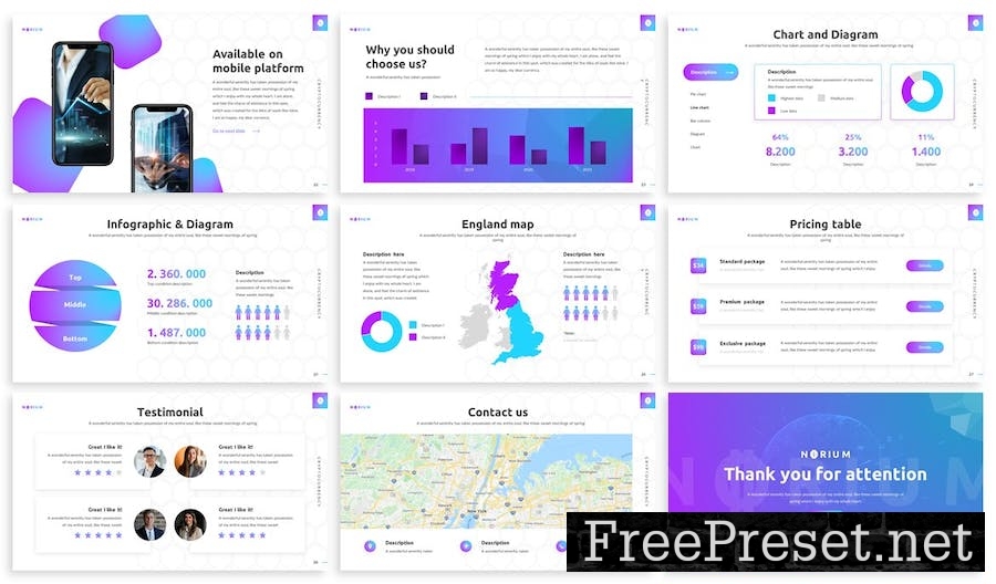 Norium - Cryptocurrency Powerpoint Template 4GZZU83