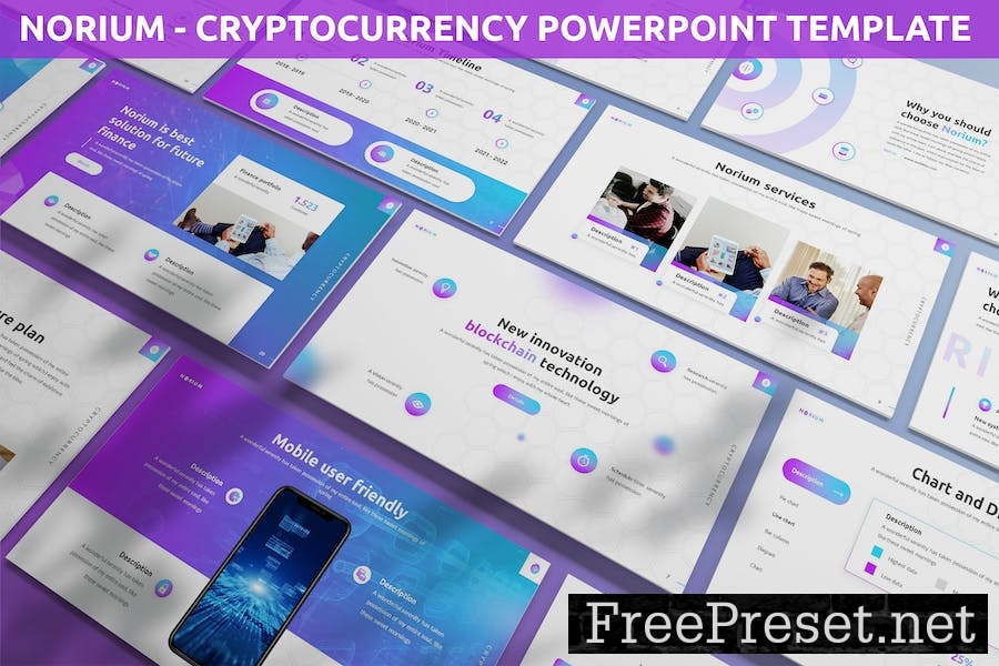 Norium - Cryptocurrency Powerpoint Template 4GZZU83