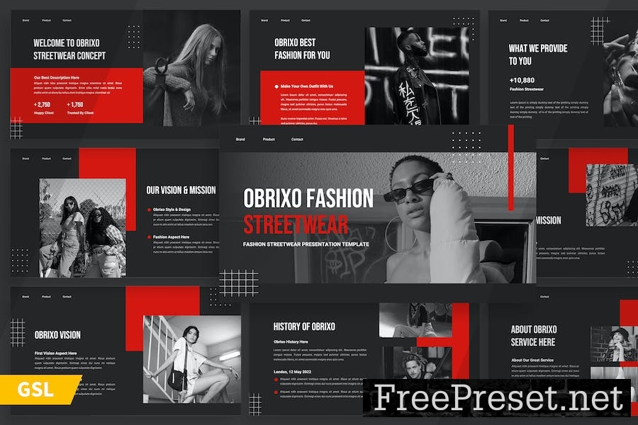 Obrixo - Fashion Streetwear Google Slide PGTUXPR