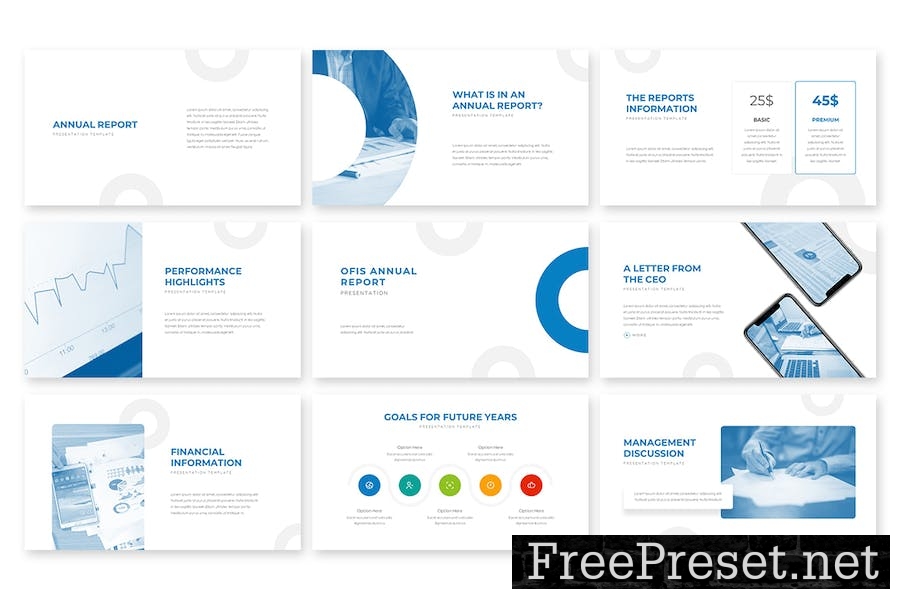 Ofis Annual Report - Google Slides Template 4AR7886